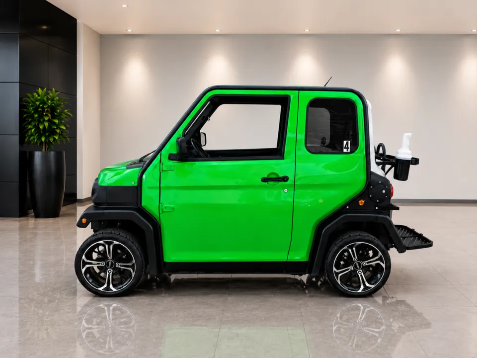 Cart 4, a green golf cart